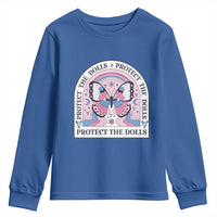 Protect The Dolls Youth Sweatshirt Trans Women Pride Month Butterfly