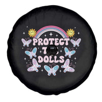 Protect The Dolls Spare Tire Cover Trans Women Pride Month Retro Groove Butterfly