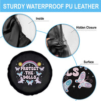 Protect The Dolls Spare Tire Cover Trans Women Pride Month Retro Groove Butterfly
