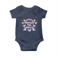 Protect The Dolls Baby Onesie Trans Women Pride Month Retro Groove Butterfly