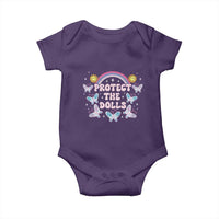 Protect The Dolls Baby Onesie Trans Women Pride Month Retro Groove Butterfly