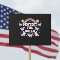 Protect The Dolls Protest Sign Trans Women Pride Month Retro Groove Butterfly - Wonder Print Shop