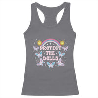 Protect The Dolls Racerback Tank Top Trans Women Pride Month Retro Groove Butterfly