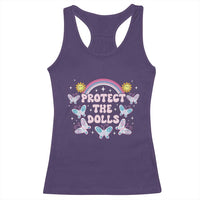 Protect The Dolls Racerback Tank Top Trans Women Pride Month Retro Groove Butterfly