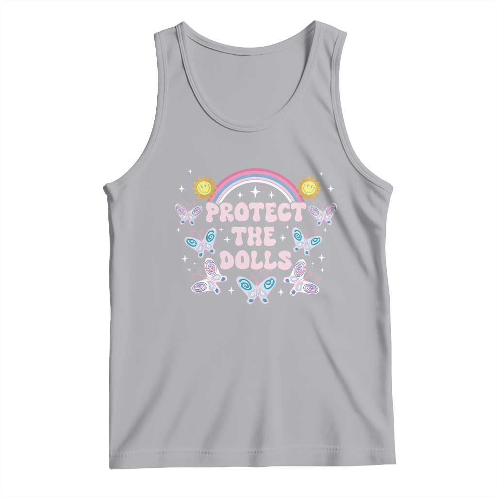 Protect The Dolls Tank Top Trans Women Pride Month Retro Groove Butterfly