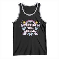 Protect The Dolls Tank Top Trans Women Pride Month Retro Groove Butterfly