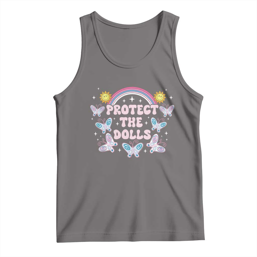 Protect The Dolls Tank Top Trans Women Pride Month Retro Groove Butterfly