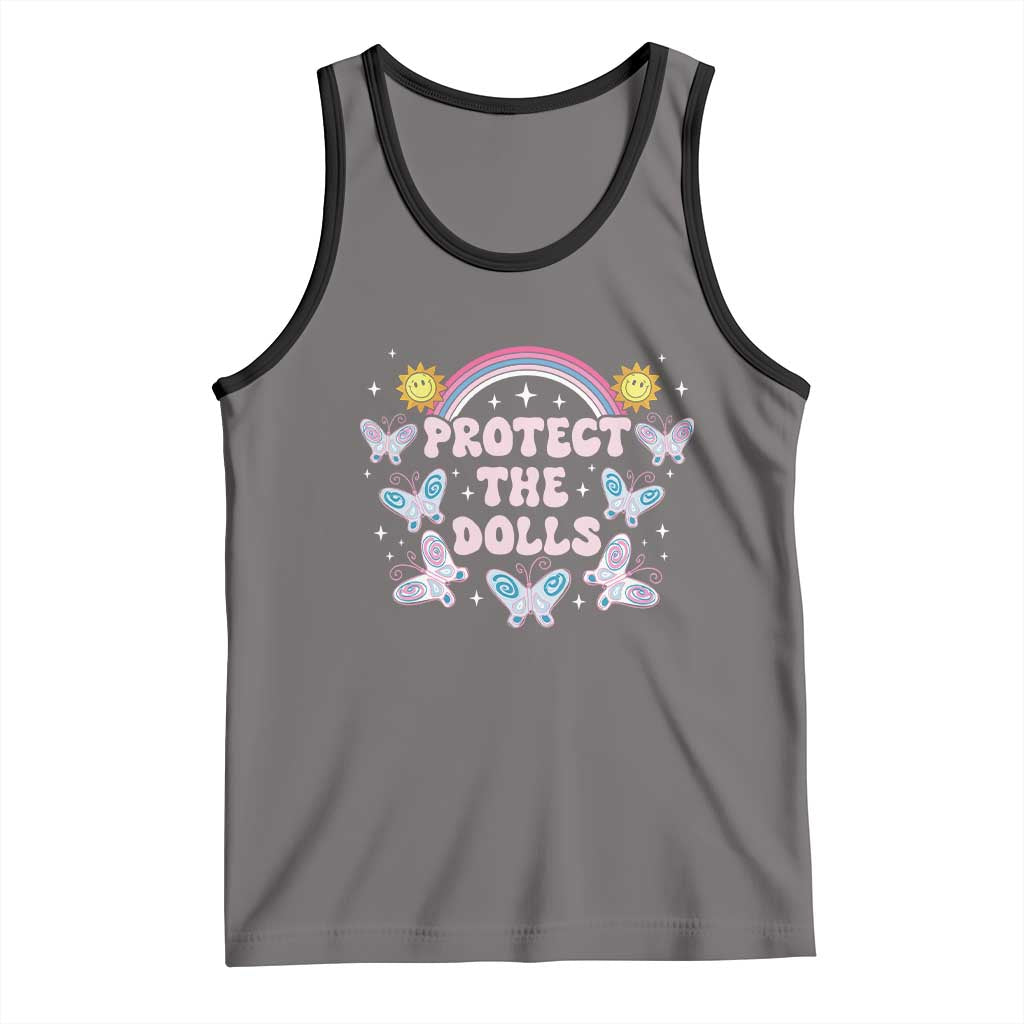 Protect The Dolls Tank Top Trans Women Pride Month Retro Groove Butterfly