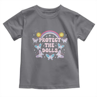 Protect The Dolls Toddler T Shirt Trans Women Pride Month Retro Groove Butterfly