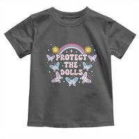 Protect The Dolls Toddler T Shirt Trans Women Pride Month Retro Groove Butterfly