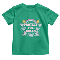 Protect The Dolls Toddler T Shirt Trans Women Pride Month Retro Groove Butterfly