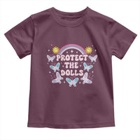 Protect The Dolls Toddler T Shirt Trans Women Pride Month Retro Groove Butterfly