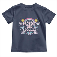 Protect The Dolls Toddler T Shirt Trans Women Pride Month Retro Groove Butterfly
