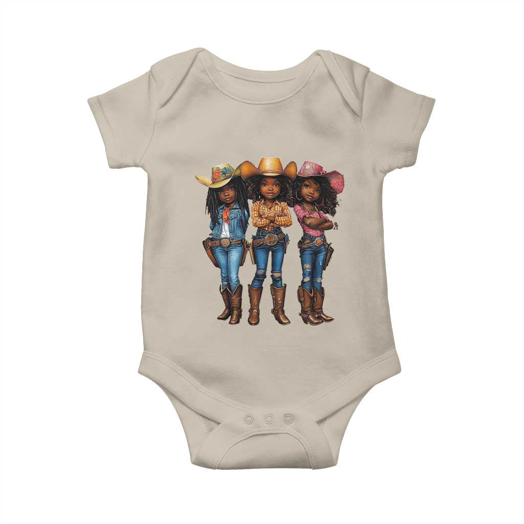 Black African American Cowgirl Baby Western Country Texas Baby Onesie