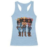 Black African American Cowgirl Baby Western Country Texas Racerback Tank Top