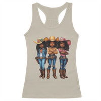 Black African American Cowgirl Baby Western Country Texas Racerback Tank Top