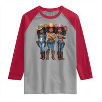 Black African American Cowgirl Baby Western Country Texas Raglan Shirt