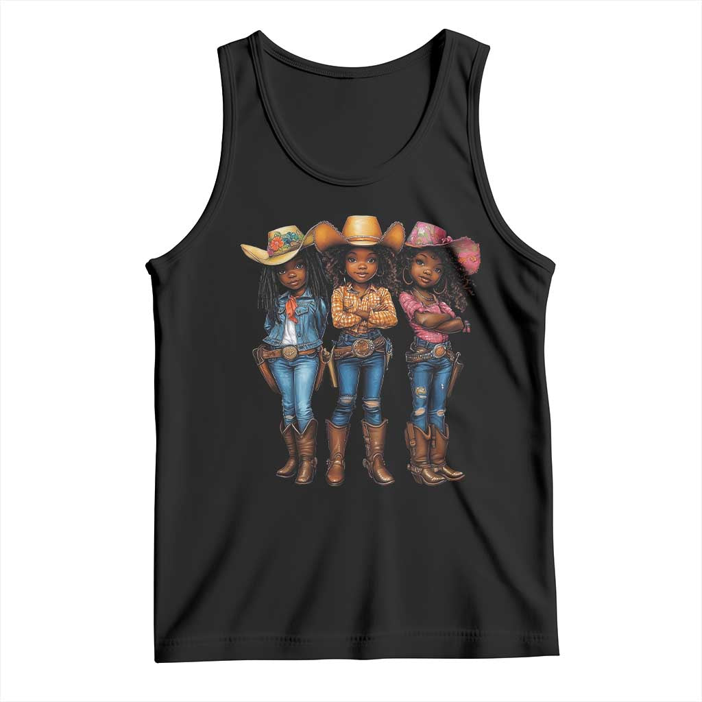 Black African American Cowgirl Baby Western Country Texas Tank Top