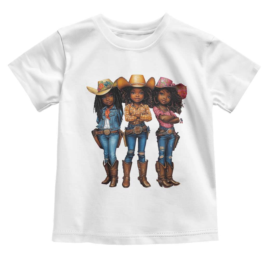Black African American Cowgirl Baby Western Country Texas Toddler T Shirt