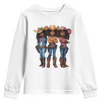 Black African American Cowgirl Baby Western Country Texas Youth Sweatshirt