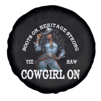 Boots On Heritage Strong Cowgirl On Spare Tire Cover African American Black Cowgirl