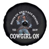 Boots On Heritage Strong Cowgirl On Spare Tire Cover African American Black Cowgirl