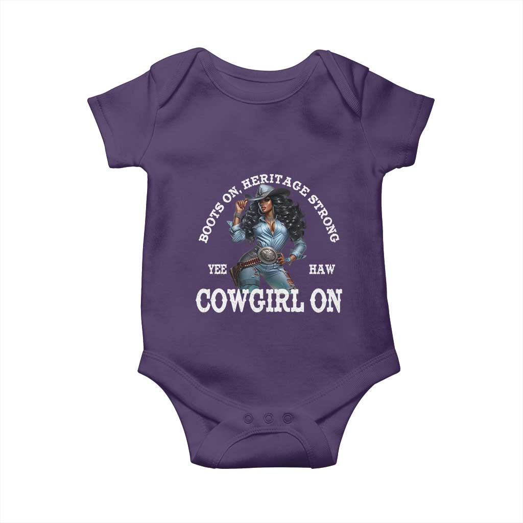 Boots On Heritage Strong Cowgirl On Baby Onesie African American Black Cowgirl