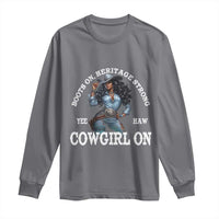 Boots On Heritage Strong Cowgirl On Long Sleeve Shirt African American Black Cowgirl