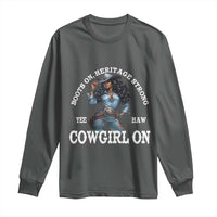 Boots On Heritage Strong Cowgirl On Long Sleeve Shirt African American Black Cowgirl