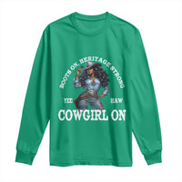 Boots On Heritage Strong Cowgirl On Long Sleeve Shirt African American Black Cowgirl