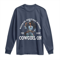 Boots On Heritage Strong Cowgirl On Long Sleeve Shirt African American Black Cowgirl