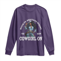 Boots On Heritage Strong Cowgirl On Long Sleeve Shirt African American Black Cowgirl