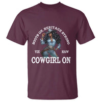 Boots On Heritage Strong Cowgirl On T Shirt African American Black Cowgirl