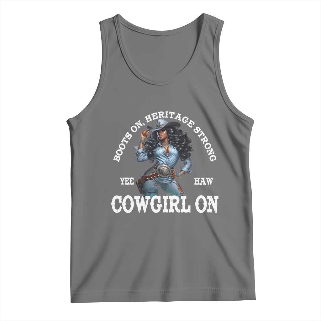 Boots On Heritage Strong Cowgirl On Tank Top African American Black Cowgirl