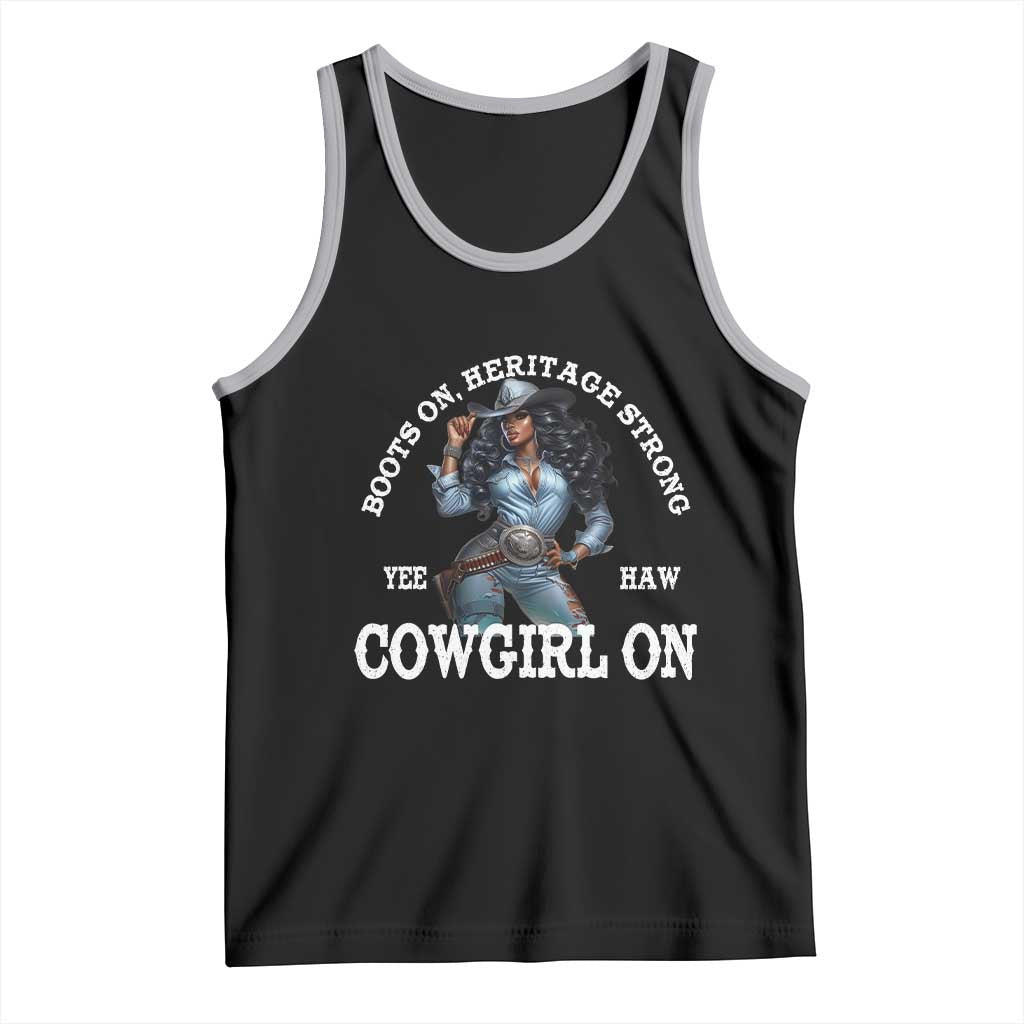 Boots On Heritage Strong Cowgirl On Tank Top African American Black Cowgirl