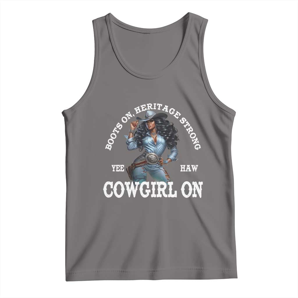 Boots On Heritage Strong Cowgirl On Tank Top African American Black Cowgirl