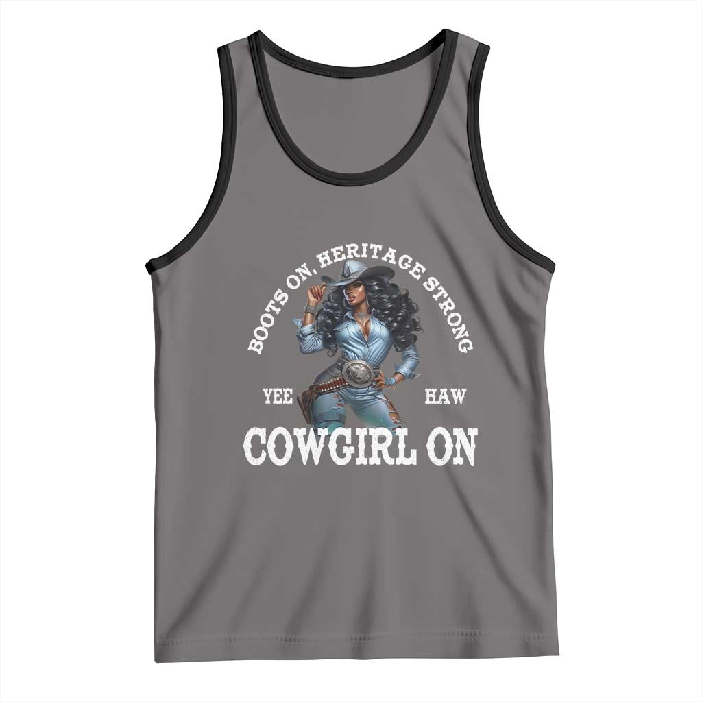 Boots On Heritage Strong Cowgirl On Tank Top African American Black Cowgirl