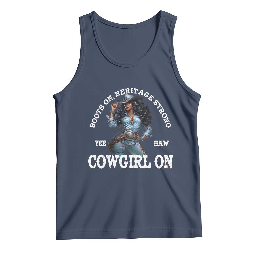 Boots On Heritage Strong Cowgirl On Tank Top African American Black Cowgirl