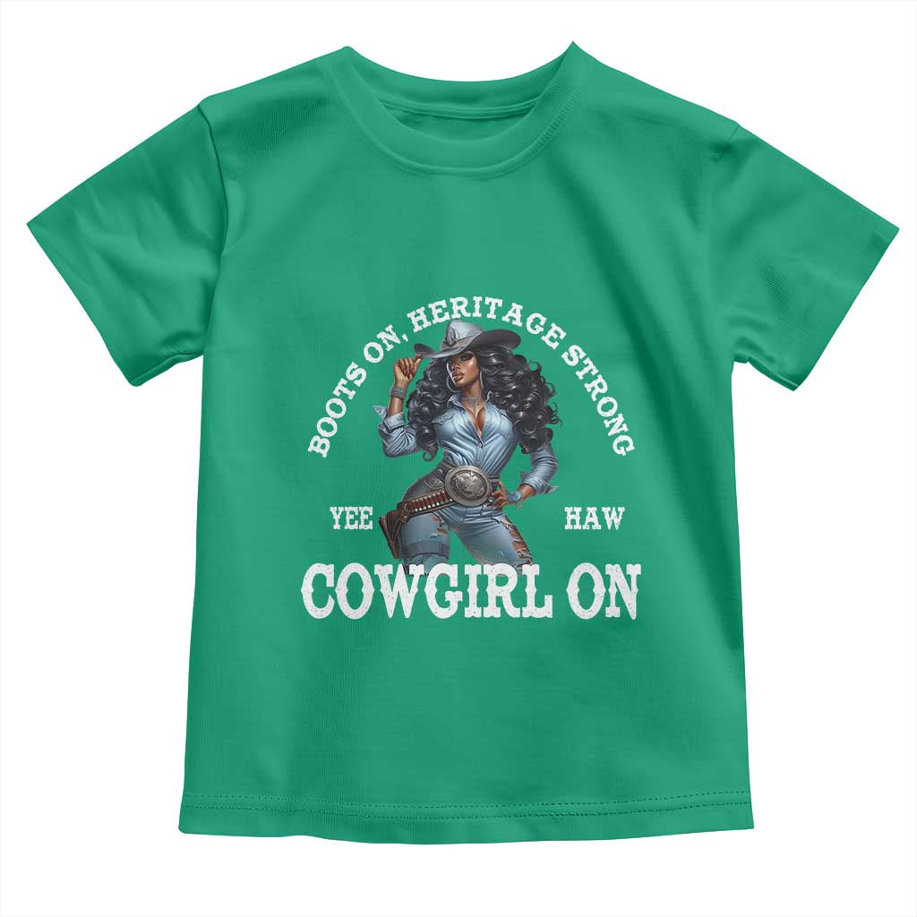 Boots On Heritage Strong Cowgirl On Toddler T Shirt African American Black Cowgirl