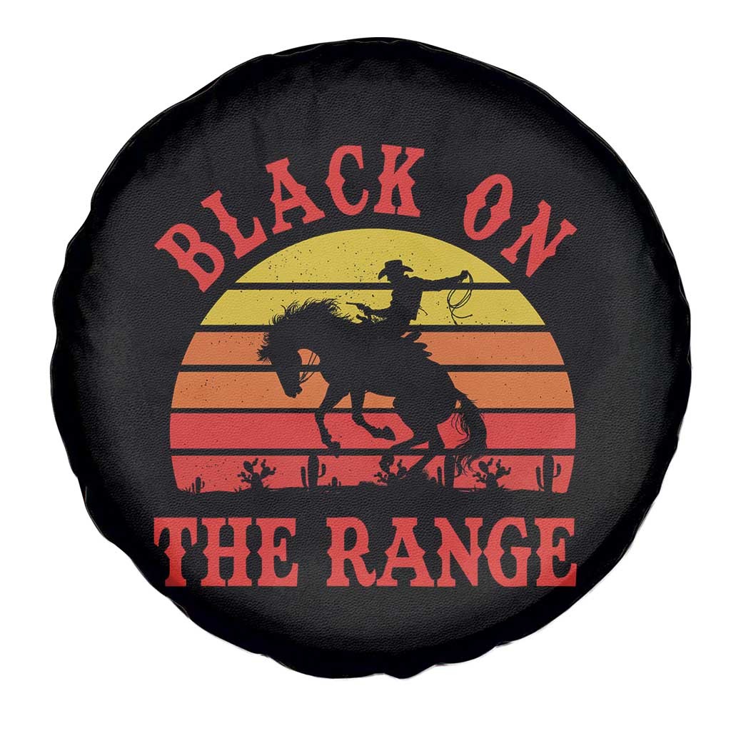 African American Black Cowboy Spare Tire Cover Black On The Range Rodeo