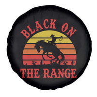 African American Black Cowboy Spare Tire Cover Black On The Range Rodeo