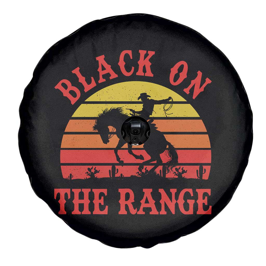 African American Black Cowboy Spare Tire Cover Black On The Range Rodeo