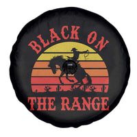 African American Black Cowboy Spare Tire Cover Black On The Range Rodeo