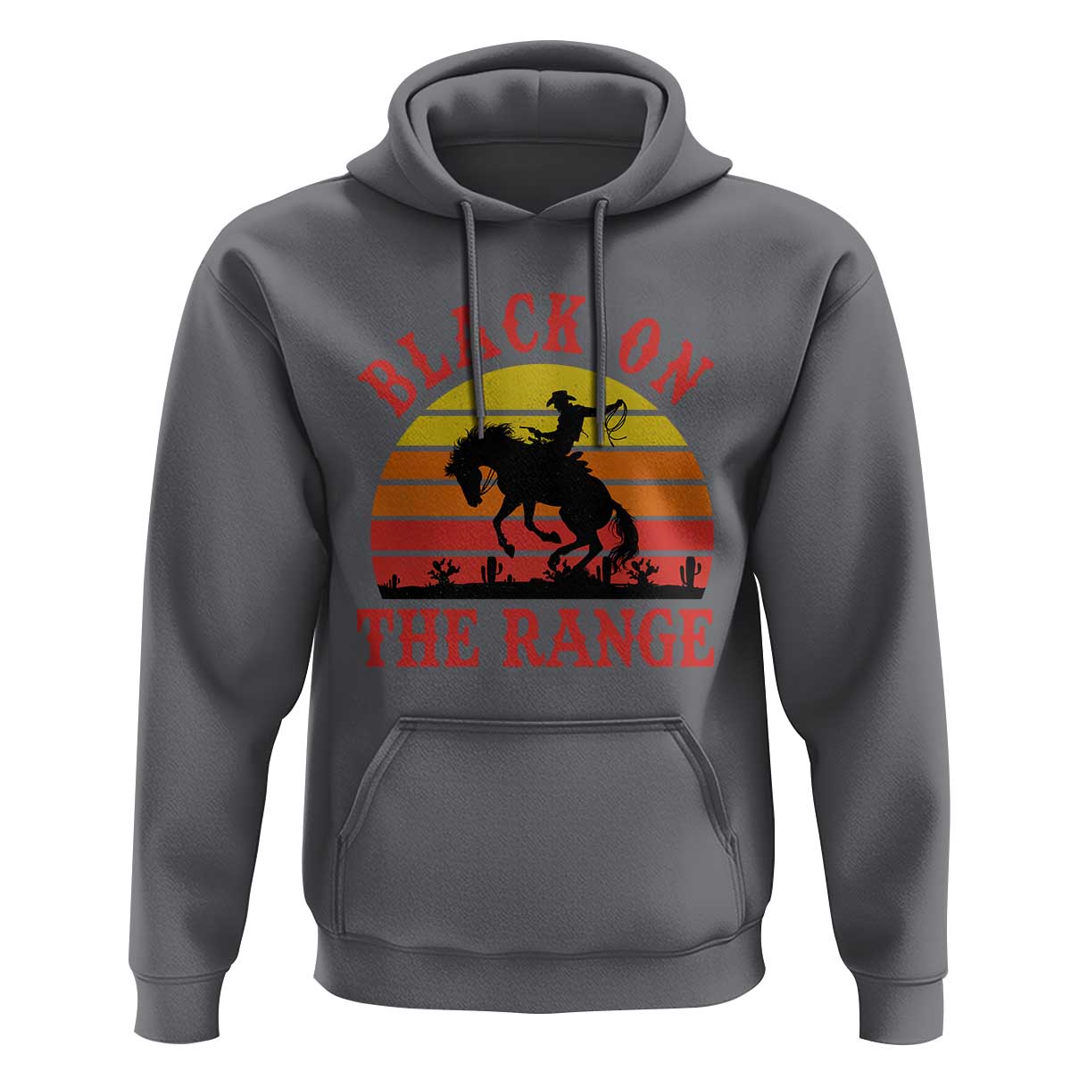 African American Black Cowboy Hoodie Black On The Range Rodeo
