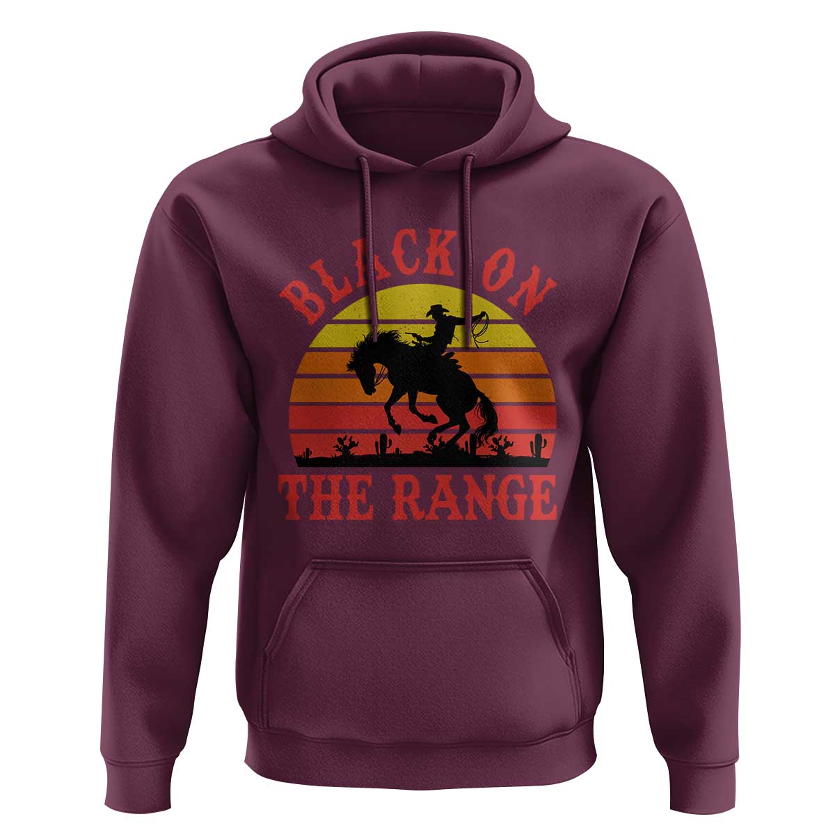 African American Black Cowboy Hoodie Black On The Range Rodeo