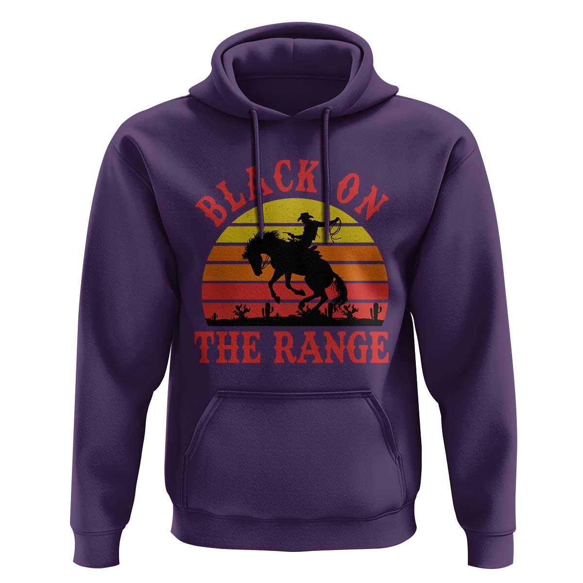 African American Black Cowboy Hoodie Black On The Range Rodeo