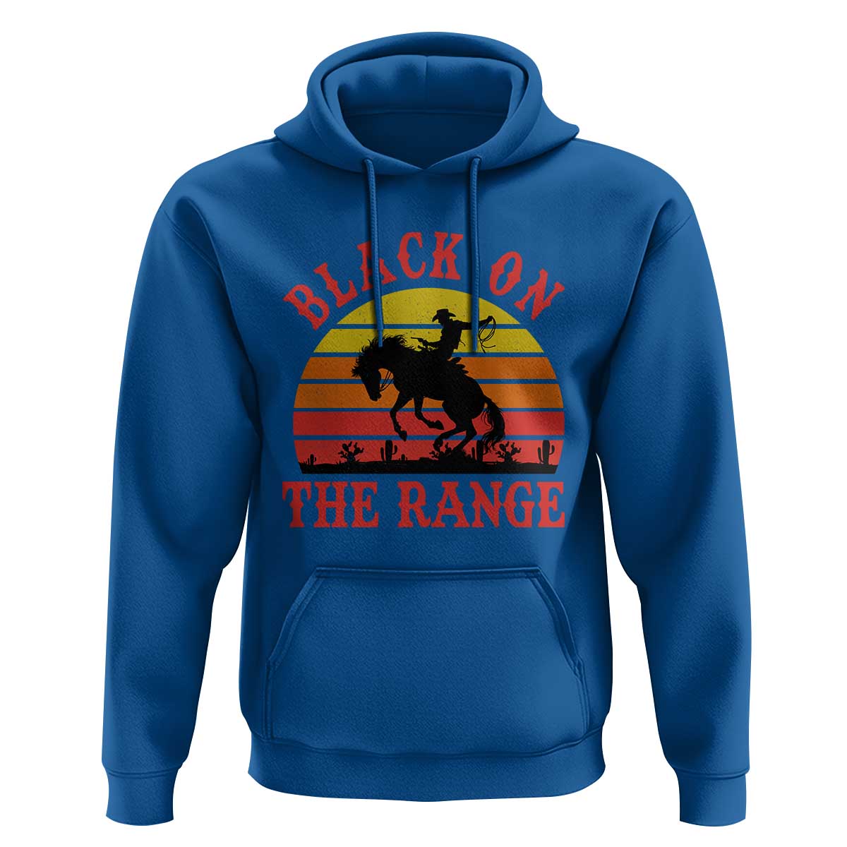 African American Black Cowboy Hoodie Black On The Range Rodeo