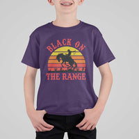 African American Black Cowboy T Shirt For Kid Black On The Range Rodeo