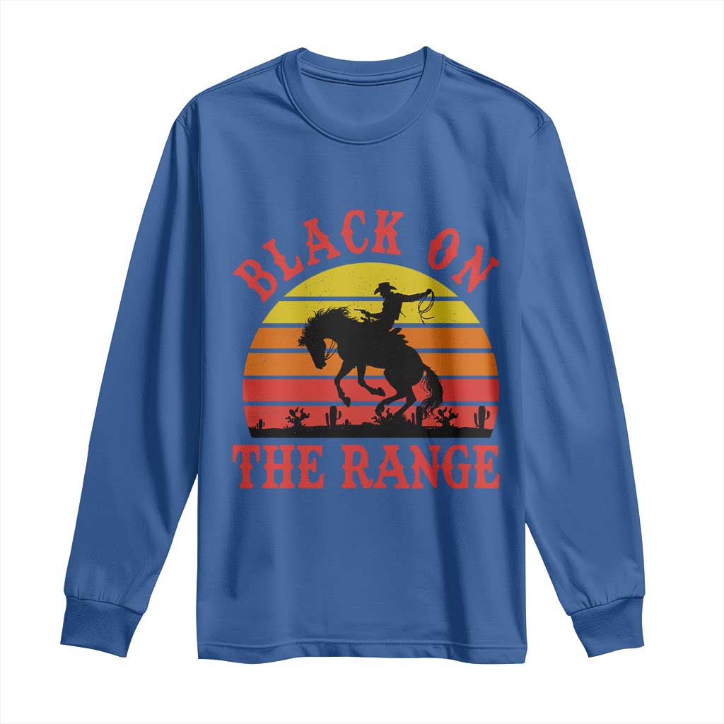 African American Black Cowboy Long Sleeve Shirt Black On The Range Rodeo