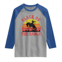 African American Black Cowboy Raglan Shirt Black On The Range Rodeo